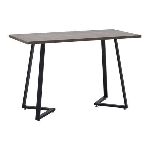 Písací stôl CAROLINA 120x60  cm - čierna/farba vlašského orecha, Modern, kov (120/60/75cm) - Bessagi Home
