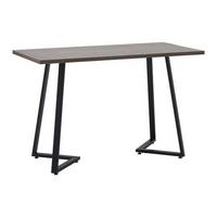 Písací stôl CAROLINA 120x60  cm - čierna/farba vlašského orecha, Modern, kov (120/60/75cm) - Bessagi Home