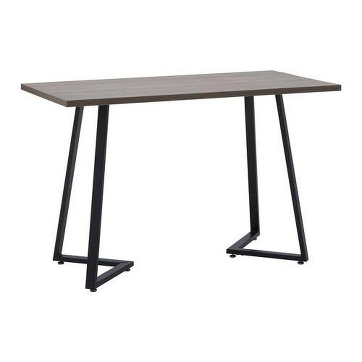 Písací stôl CAROLINA 120x60  cm - čierna/farba vlašského orecha, Modern, kov (120/60/75cm) - Bessagi Home