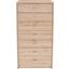 Komoda 4-you Yuk11 - bílá/tmavě hnědá, Moderní, dřevěný materiál (50/111,4/34,6cm)