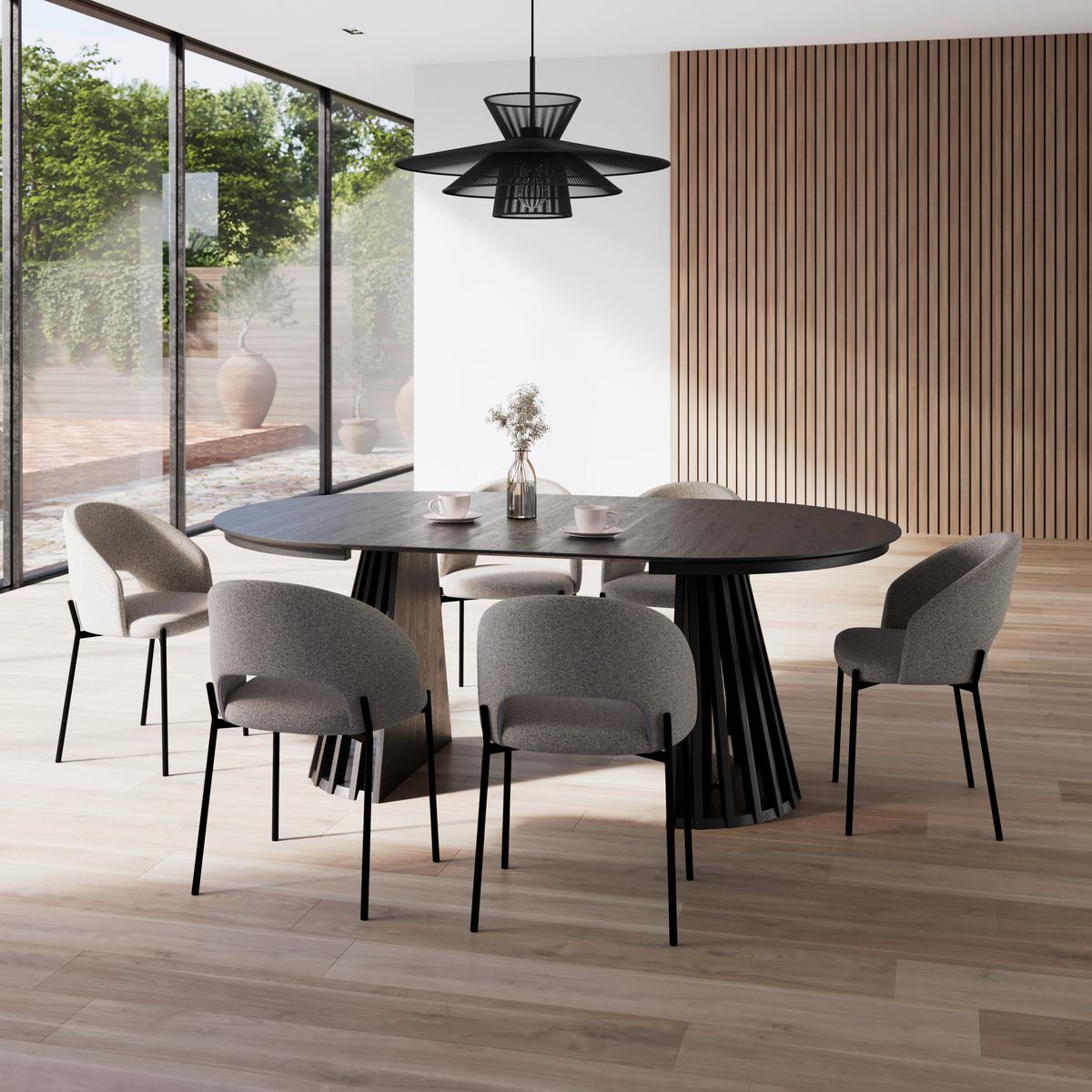 Stolička Nadiya svetlá sivá - čierna/svetlosivá, Modern, kov/drevo (52/78/56cm) - Bessagi Home