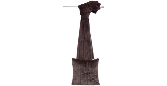 Zierkissen Emma 45x45 cm Braun mit Zipp - Braun, KONVENTIONELL, Textil (45/45cm) - Ondega