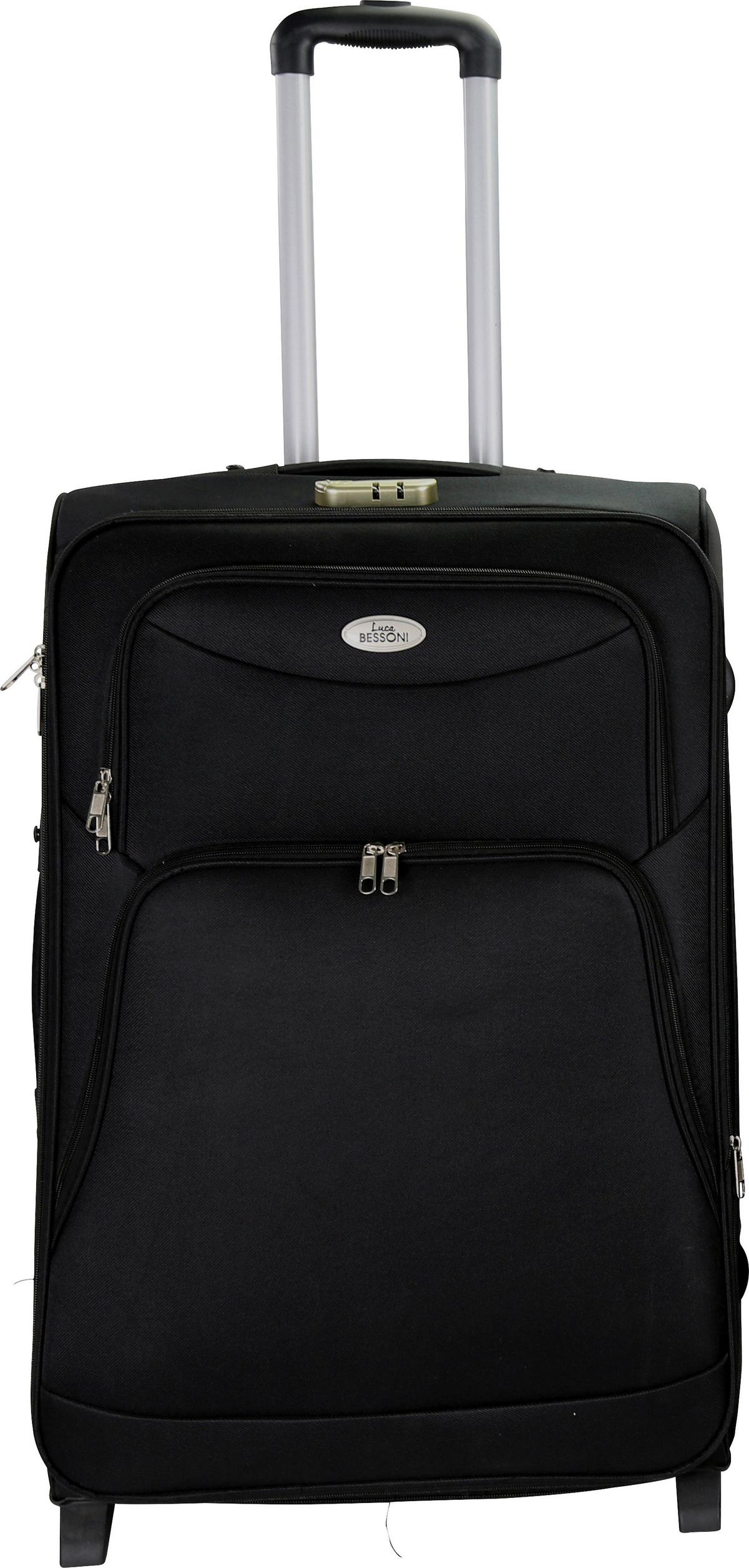 Reisekoffer Ingolf Mit 2 Rollen - Schwarz/Grau, MODERN, Kunststoff/Textil (48,5/70/30cm) - Luca Bessoni