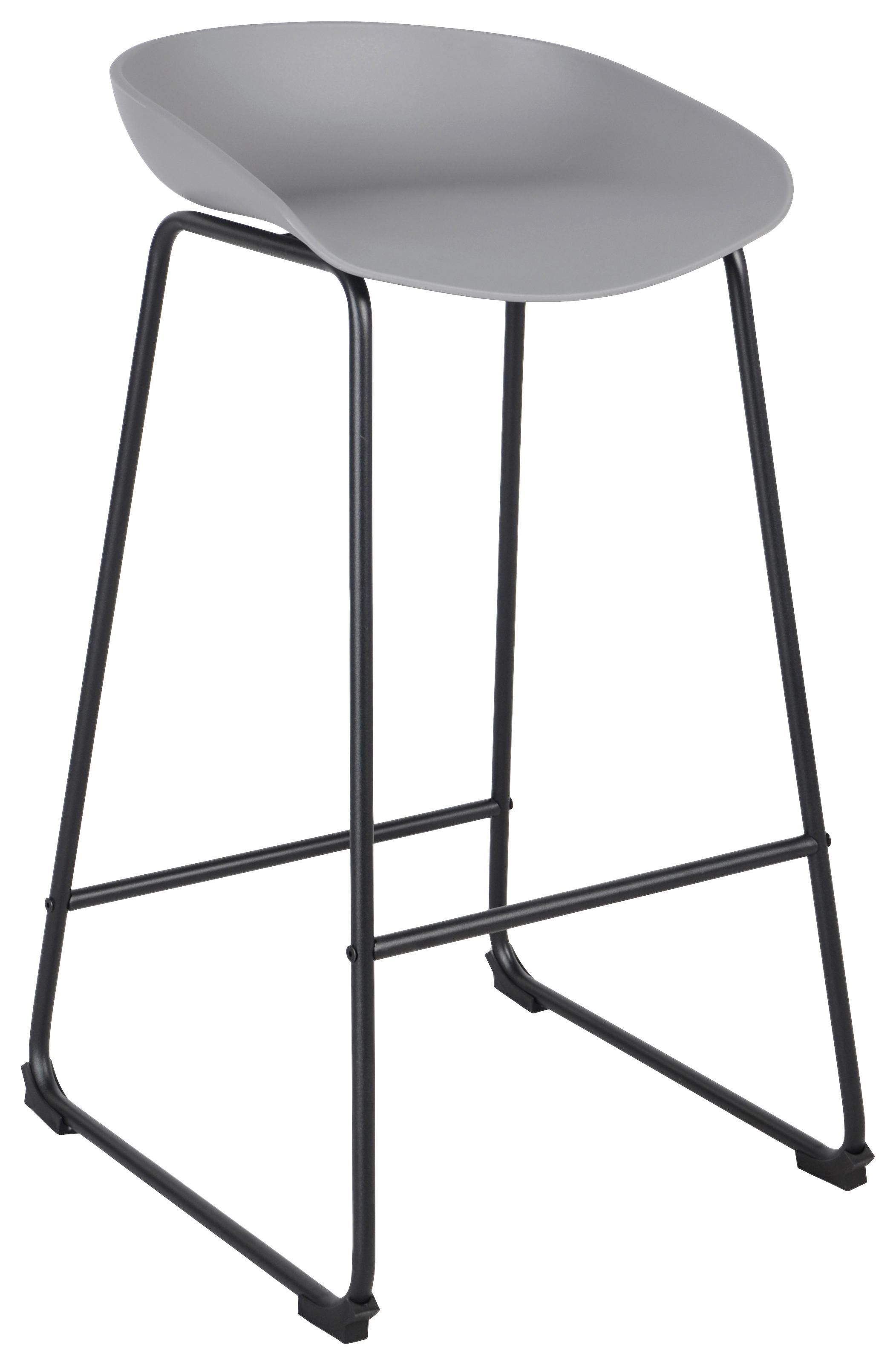 BAROVÁ ŽIDLE VEGAS - šedá/černá, Moderní, kov/plast (47/84/48cm) - Based