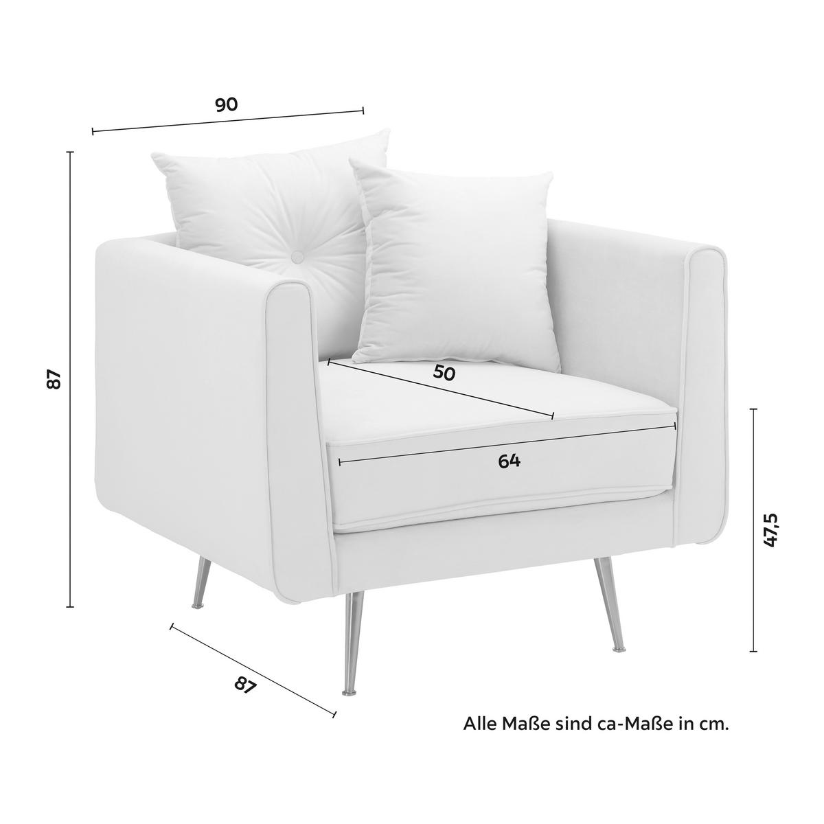 Relaxačné kreslo LUIS, béžový zamat - béžová/ružové zlato, Modern, kov/drevo (90/87/87cm) - Bessagi Home