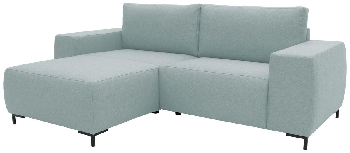 Ecksofa Looks Vi Blau Webstoff - Blau/Schwarz, Design, Textil (242/160cm) - LOOKS by W.Joop