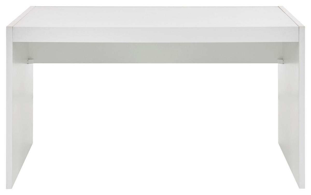 Jugendschreibtisch B 135cm H 74,5cm Alaska, Weiß - Weiß, KONVENTIONELL, Holzwerkstoff (135/70/74,5cm) - MID.YOU
