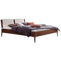 Bett Pistoia Nussbaumfarben 140x200 Cm - Nussbaumfarben/Hellgrau, KONVENTIONELL, Holz/Textil (140/200cm) - Hasena