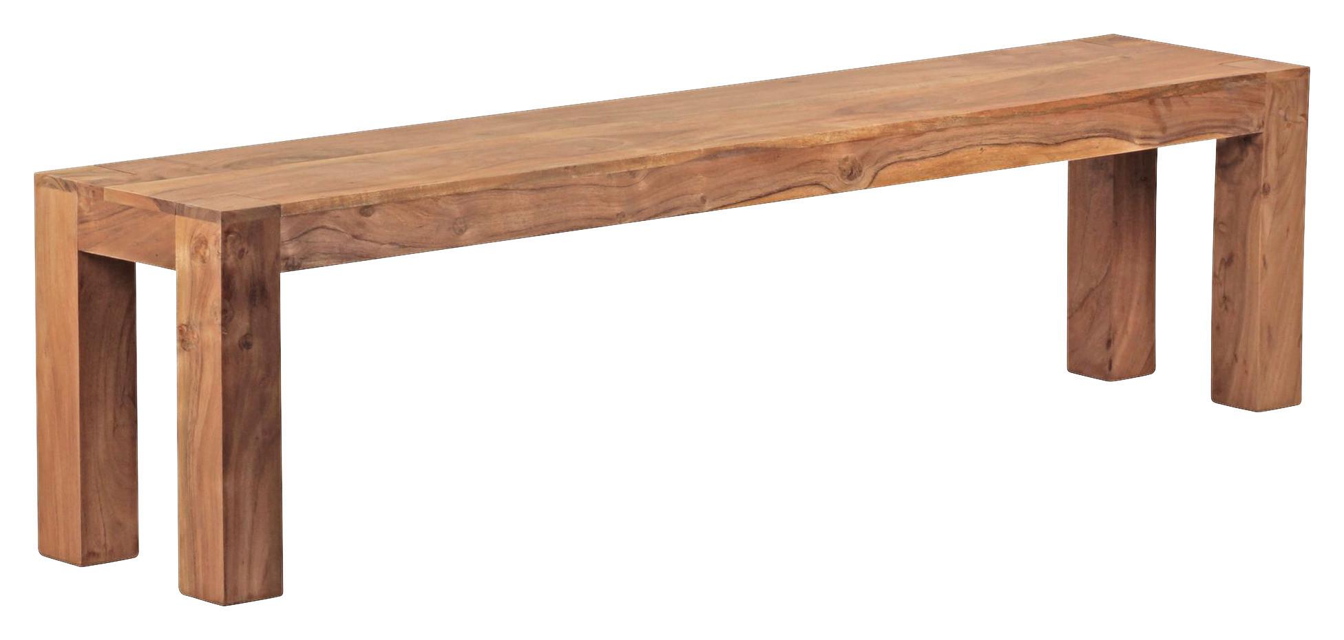 Sitzbank Mumbai Akazie Massiv, B: 180 cm - Akaziefarben, MODERN, Holz (180/45/35cm) - MID.YOU