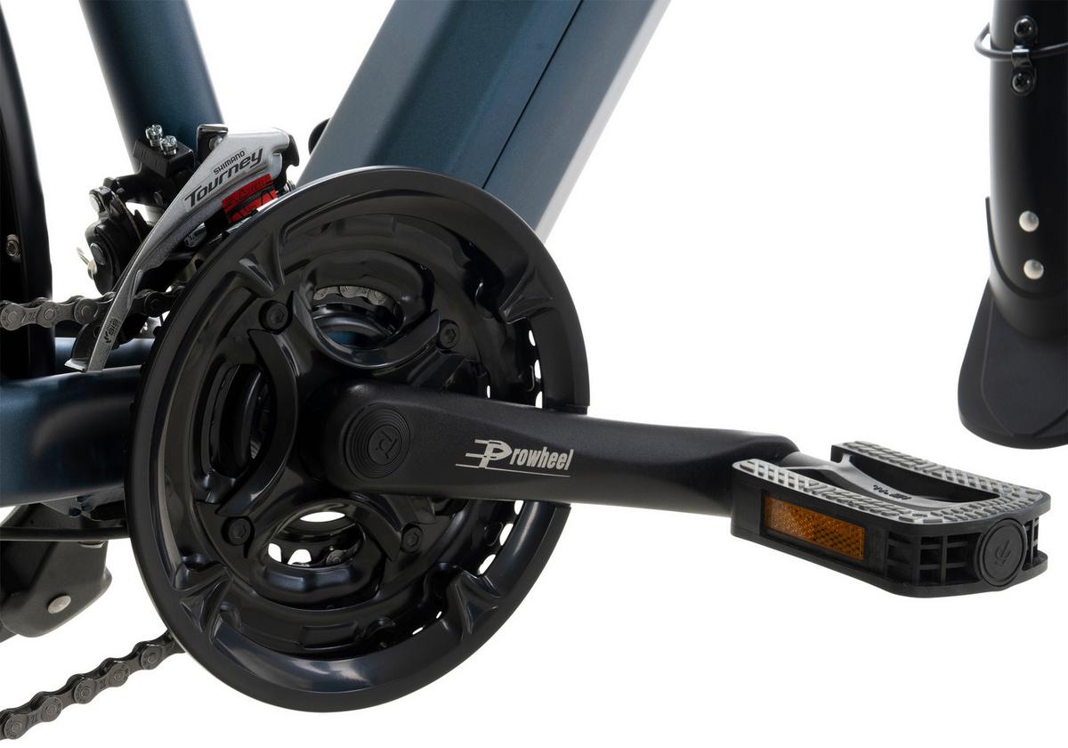 Elektrofahrrad Dunkelblau 24 Gänge - Dunkelblau, Basics, Metall (180/70/100cm)