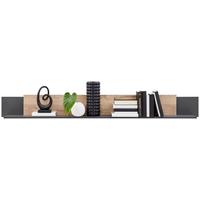 Wandboard Atlanta B: 180 cm Eiche Anthrazit - Eichefarben/Anthrazit, MODERN, Holzwerkstoff (180/19,8/16,6cm)