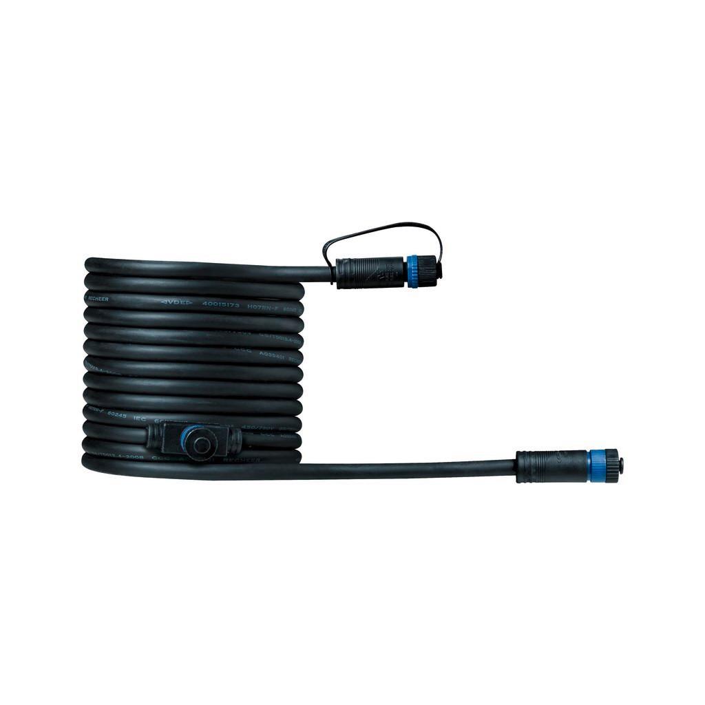 Verlängerungskabel Plug & Shine 5 m Outdoor - Schwarz, Basics, Kunststoff (500cm) - Paulmann