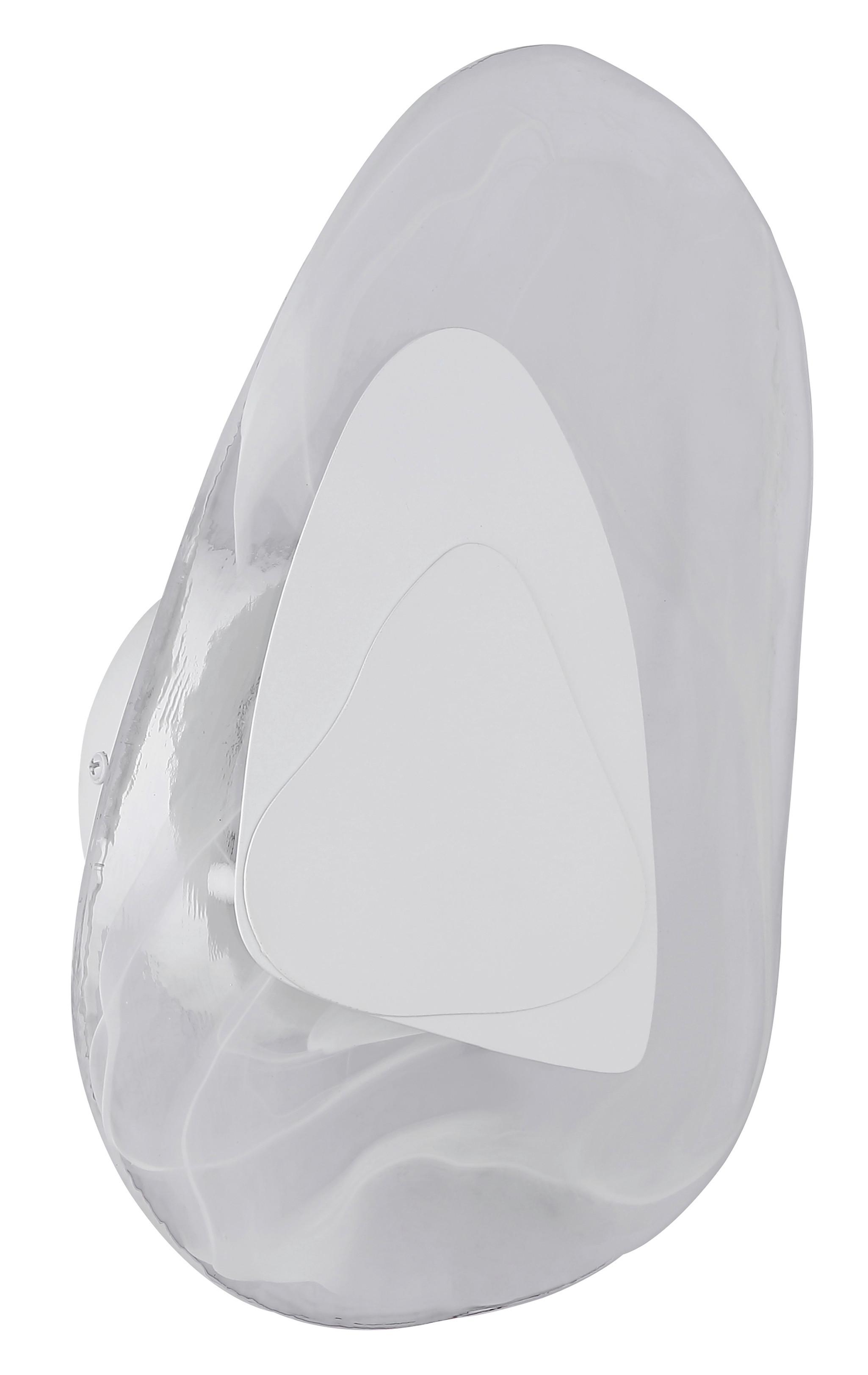 LED-Wandleuchte 78411w Dorsey - Klar/Weiß, Design, Glas/Metall (20,3/31,5cm) - Globo