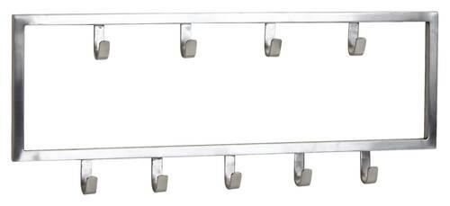 Wandgarderobe Wohnling Silberfarben B:50 Cm - Silberfarben, MODERN, Metall (50/20/4cm) - MID.YOU