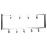 Wandgarderobe Wohnling Silberfarben B:50 cm - Silberfarben, MODERN, Metall (50/20/4cm) - MID.YOU