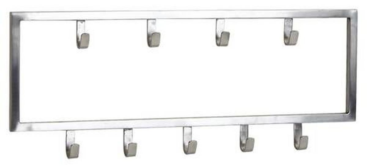 Wandgarderobe Wohnling Silberfarben B:50 cm - Silberfarben, MODERN, Metall (50/20/4cm) - MID.YOU