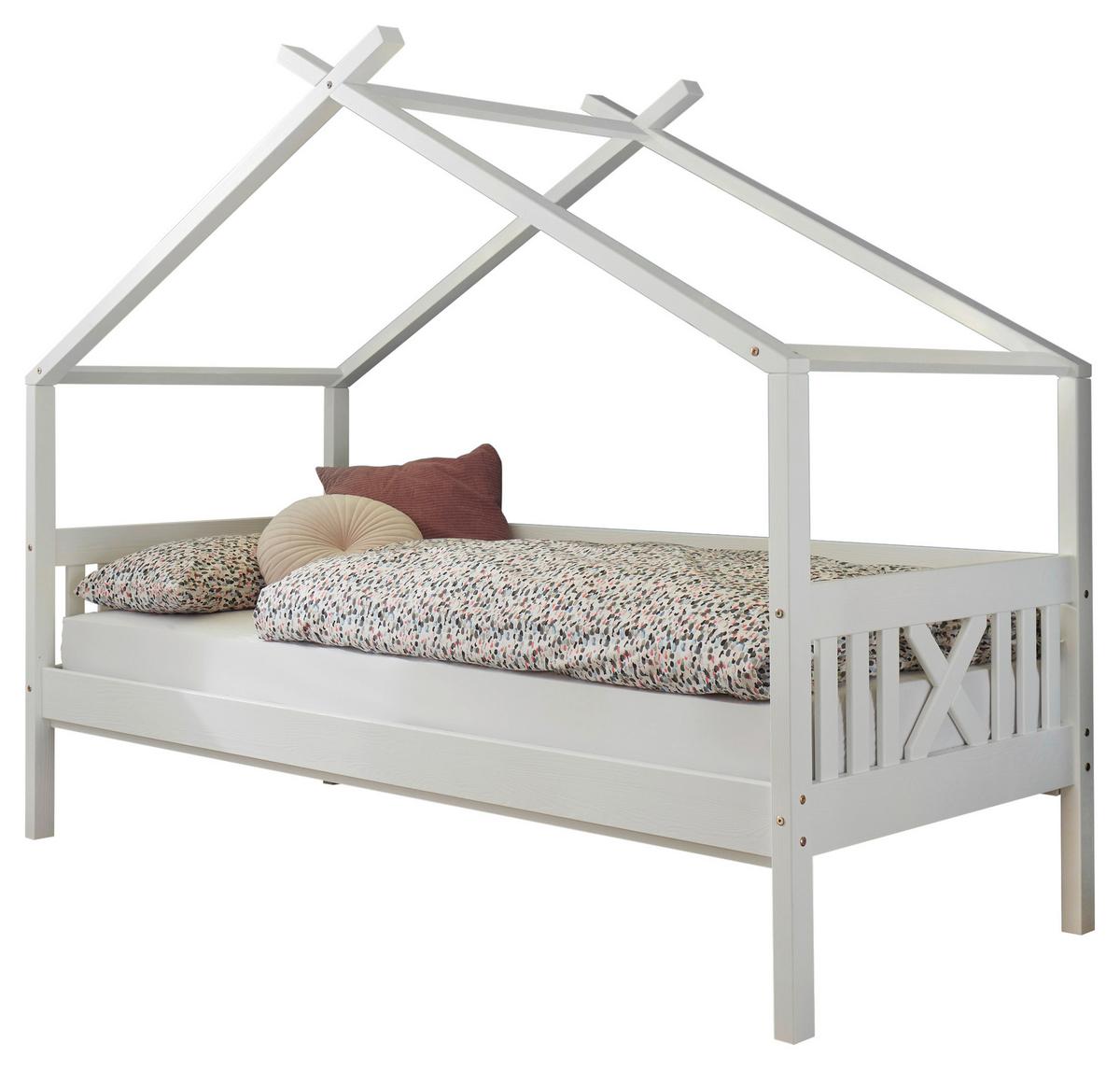 Hausbett Susa Weiss - Weiß, MODERN, Holz (90/200cm) - Livetastic
