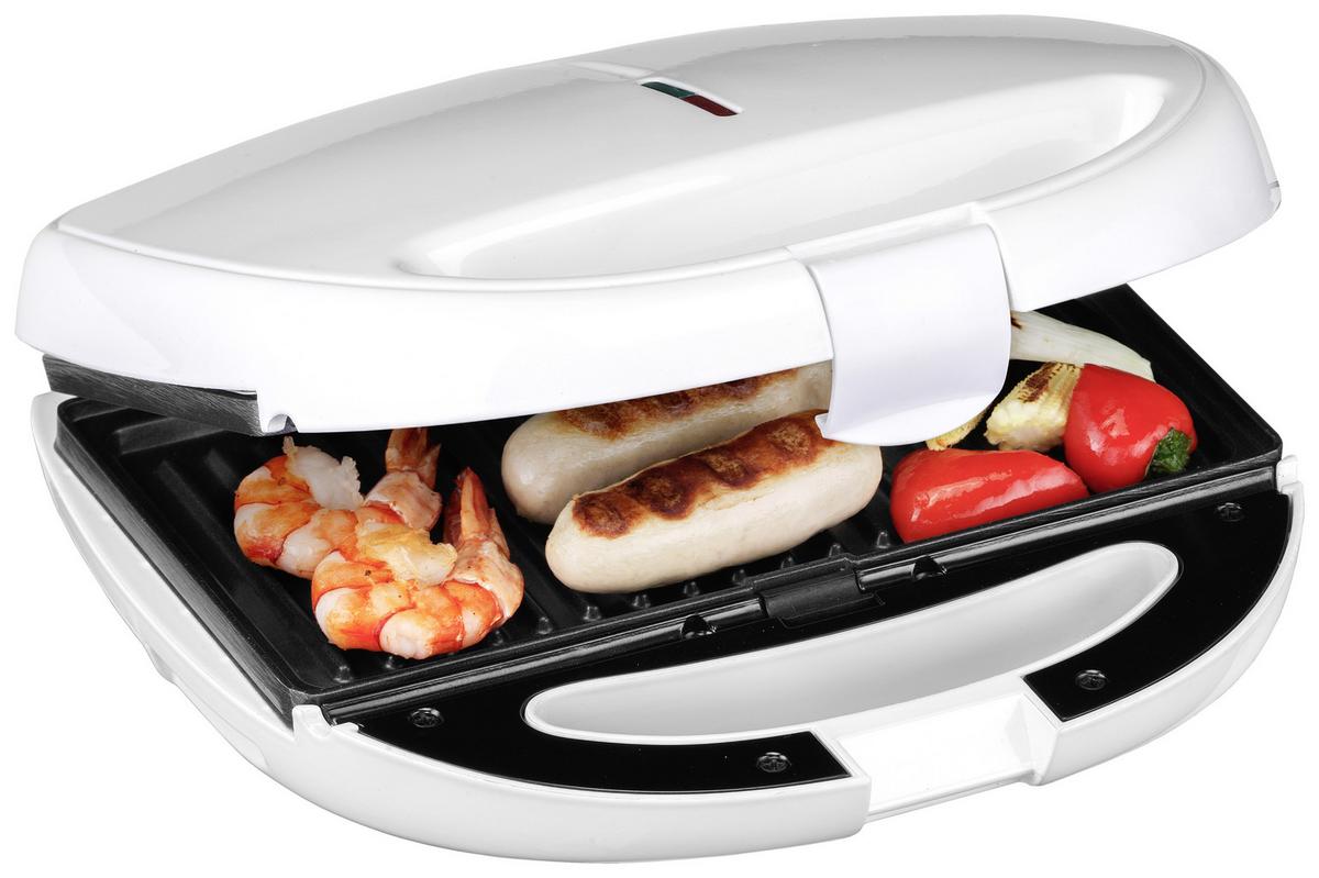 Toaster Tasty Snack Auch für  Waffeln und Zum Grillen - Weiß, KONVENTIONELL, Kunststoff (9,6/22/23,2cm) - Trisa Electronics