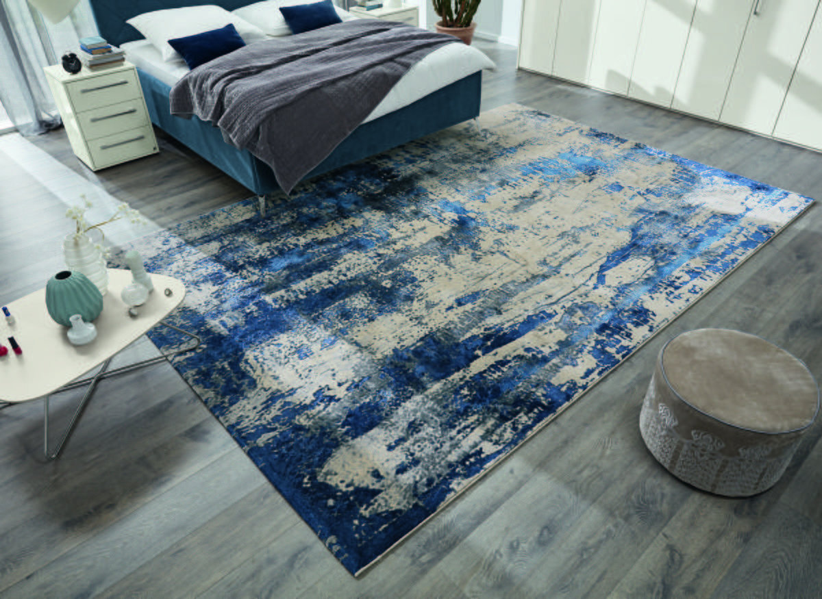 Webteppich Blau/grau Wave Arte 170x240 Cm - Blau/Grau, Design, Textil (170/240cm) - Musterring