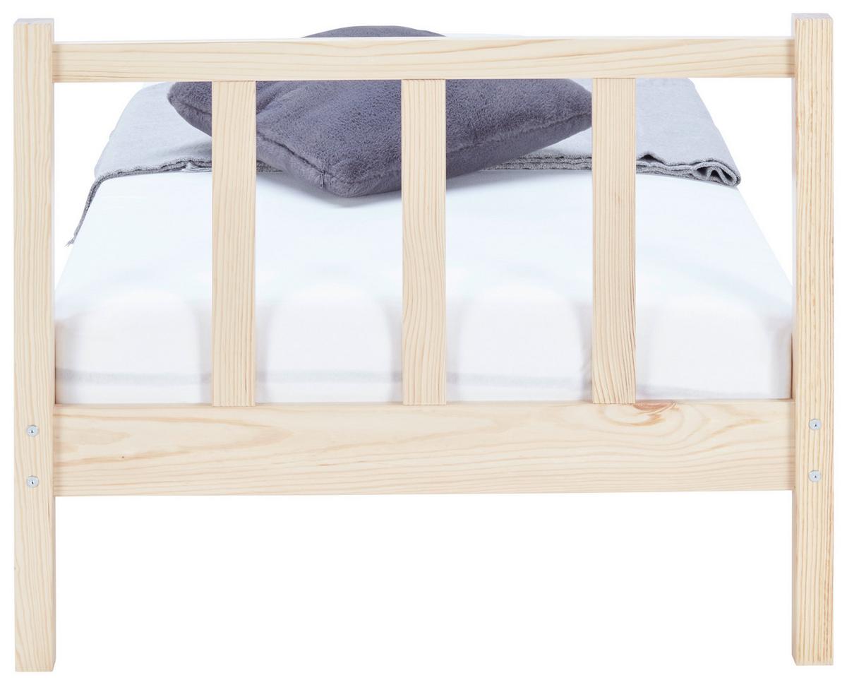 Massivholzbett Maren *ph* Ohne Lattenrost,90x200cm Natur - Naturfarben, Basics, Holz (90/200cm)