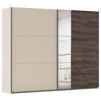 Tolóajtós Szekrény Sajo-Extra 261/210 Cm - Pezsgő/sötét tölgy, Trend, faalapú anyag (261/210/59cm)