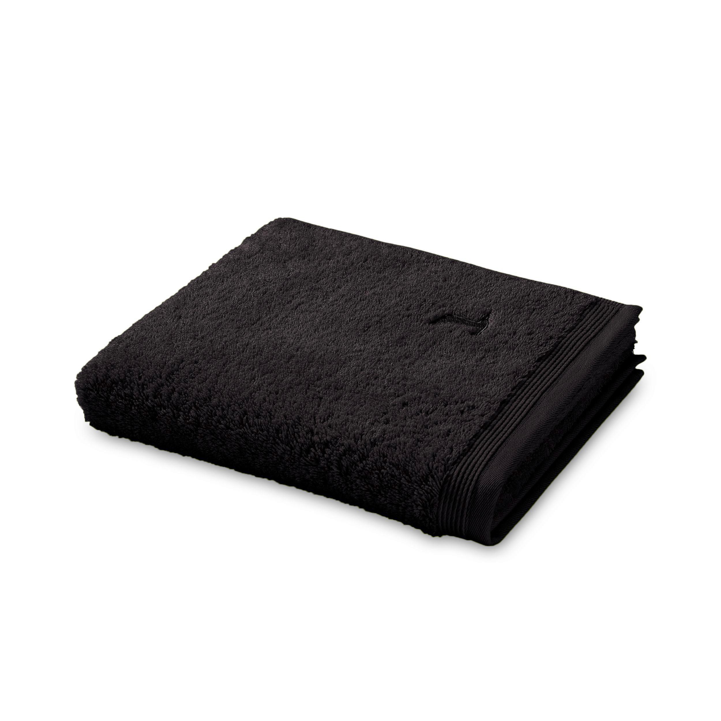 Handtuch Superwuschel Baumwolle 550g/M2 50x100 cm - Schwarz, Basics, Textil (50/100cm) - Moeve