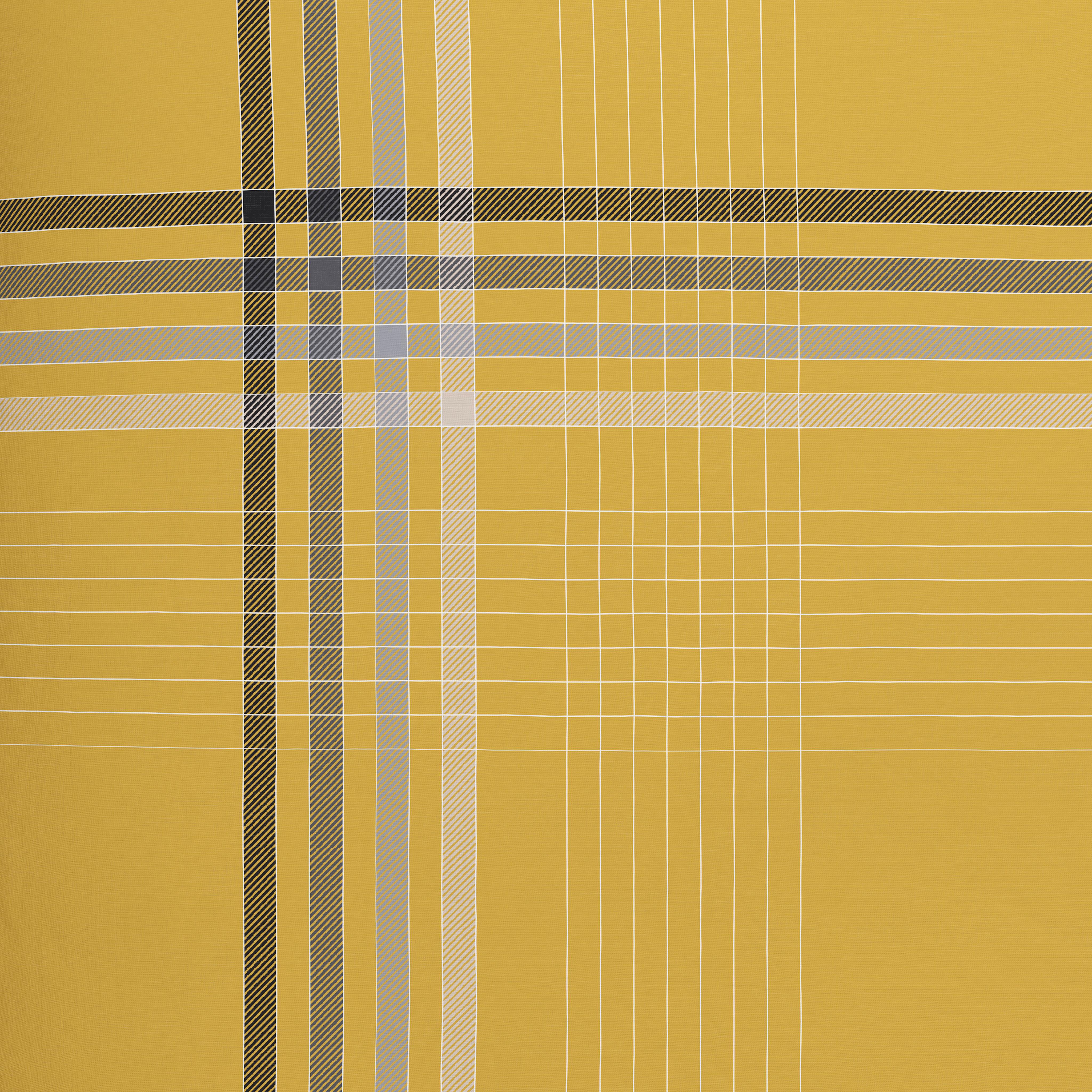 Bettwäsche SANELLA aus Baumwolle in Goldfarben mit Streifenmuster Detail