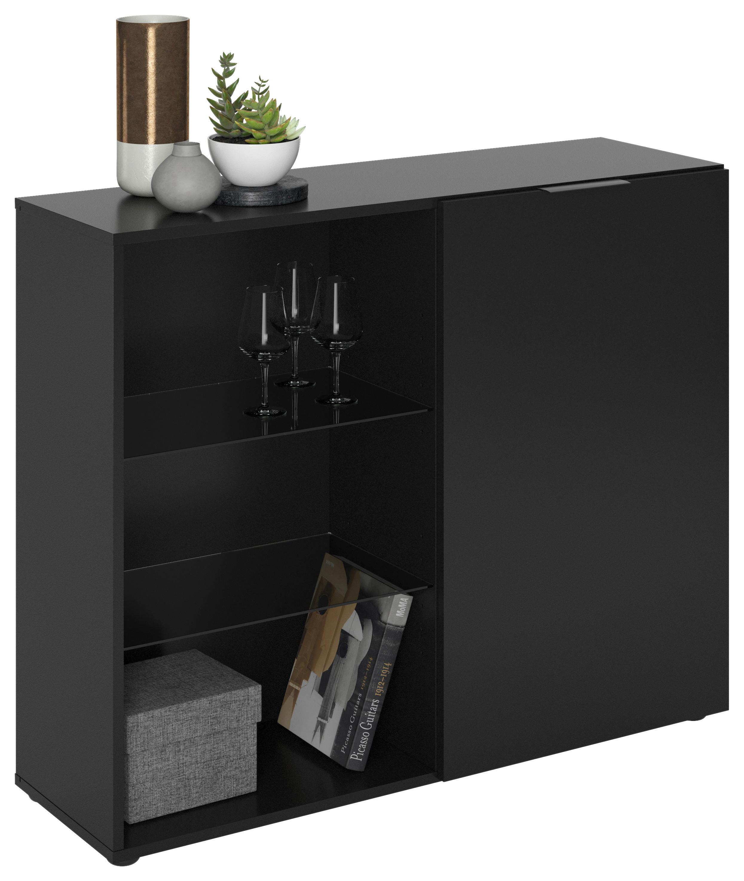 KOMODA DARK 3 - černá, Moderní (100/81/32cm) - Mömax