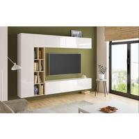 Szekrénysor Brandy - Sonoma tölgy/fehér, Modern, faalapú anyag (224/160/35cm)