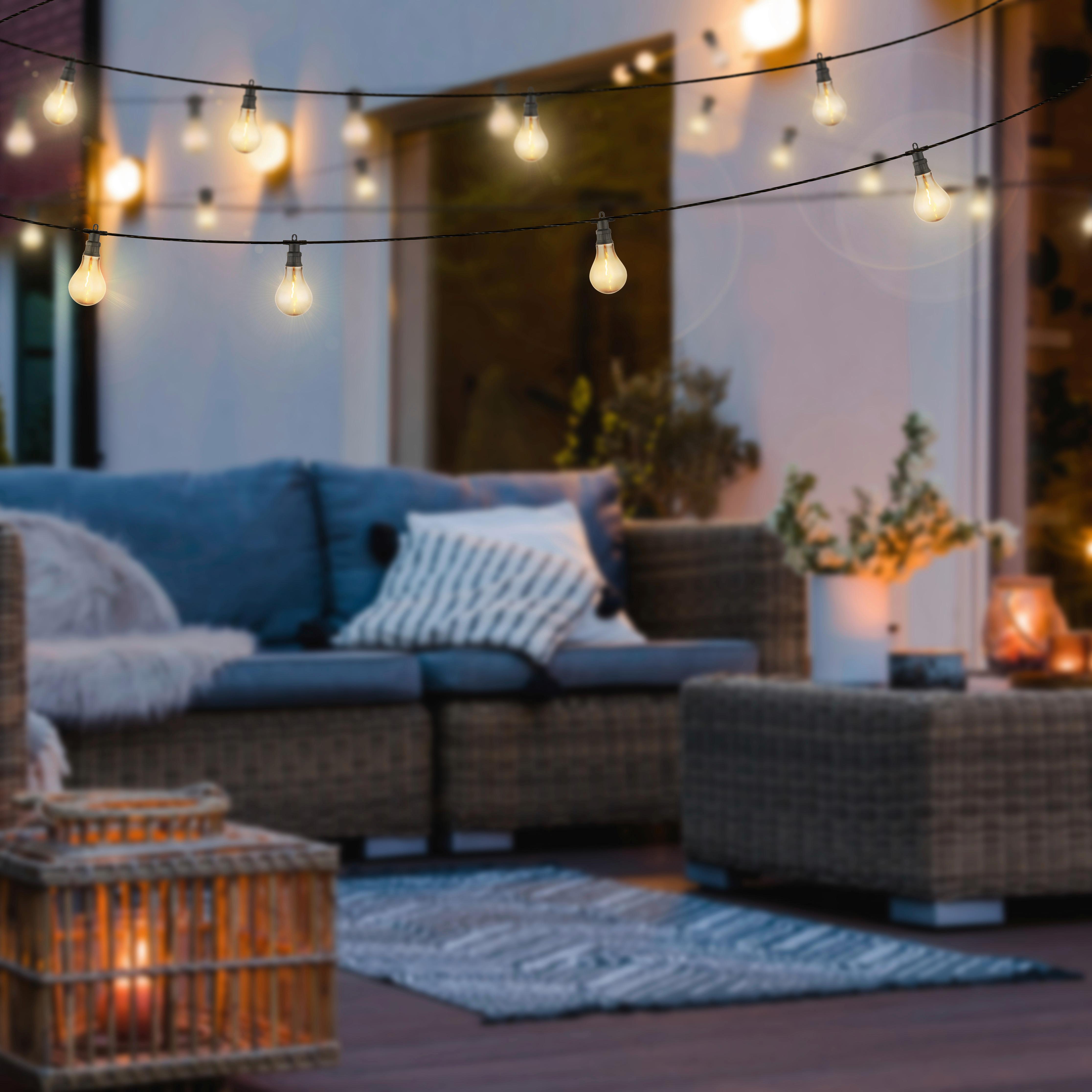 Lichterkette 3415 - Schwarz, Basics, Kunststoff (750/8/12cm) - Globo