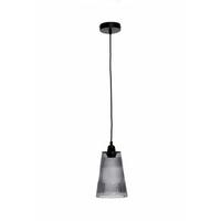 Hängeleuchte Palum H: 25 cm 1-Flammig - Grau, Trend, Glas (14,5/25/14,5cm) - Kayoom
