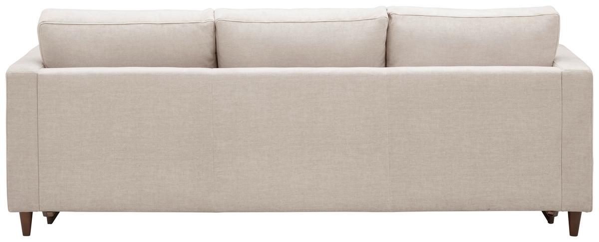 Rozkladacia pohovka ANNA, béžová, max. 240 kg - tmavohnedá/béžová, Basics, textil (221/84/89cm) - MID.YOU
