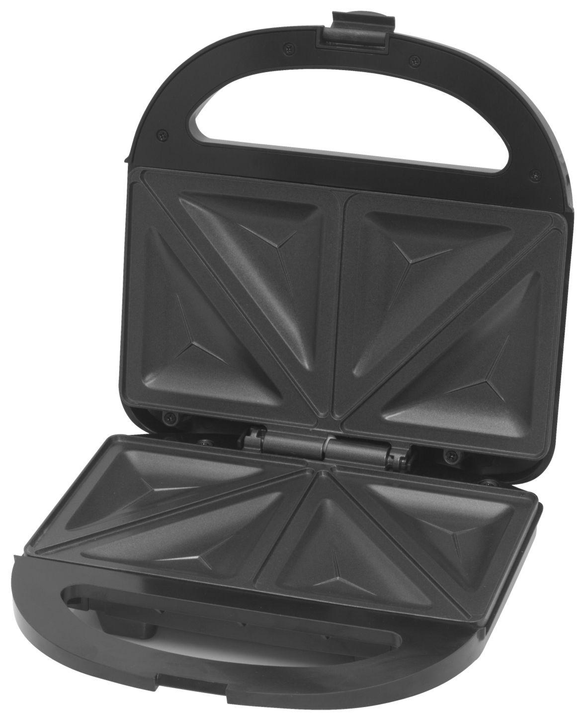 Sandwichmaker Edin Mit Antihaftbeschichtung - Weiß, KONVENTIONELL, Kunststoff/Metall (21,4/22,3/7,8cm) - Bono