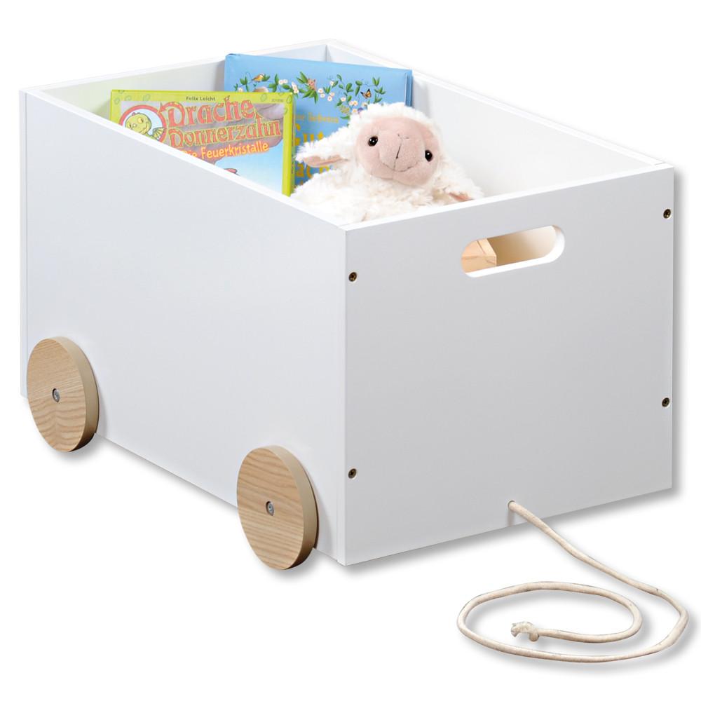 Puppenwagen Mit Stauraum Weiß Ab 1 Jahr - Weiß, MODERN, Holzwerkstoff (50/30/35cm) - Kesper