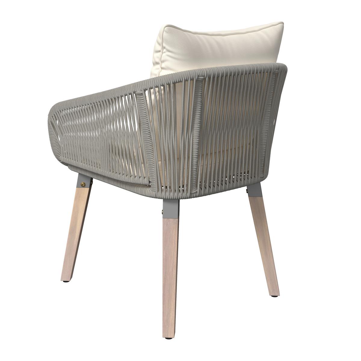 TERASOVÁ SEDACIA SÚPRAVA ELODIE - hnedá/čierna, Modern, drevo/textil - Bessagi Garden