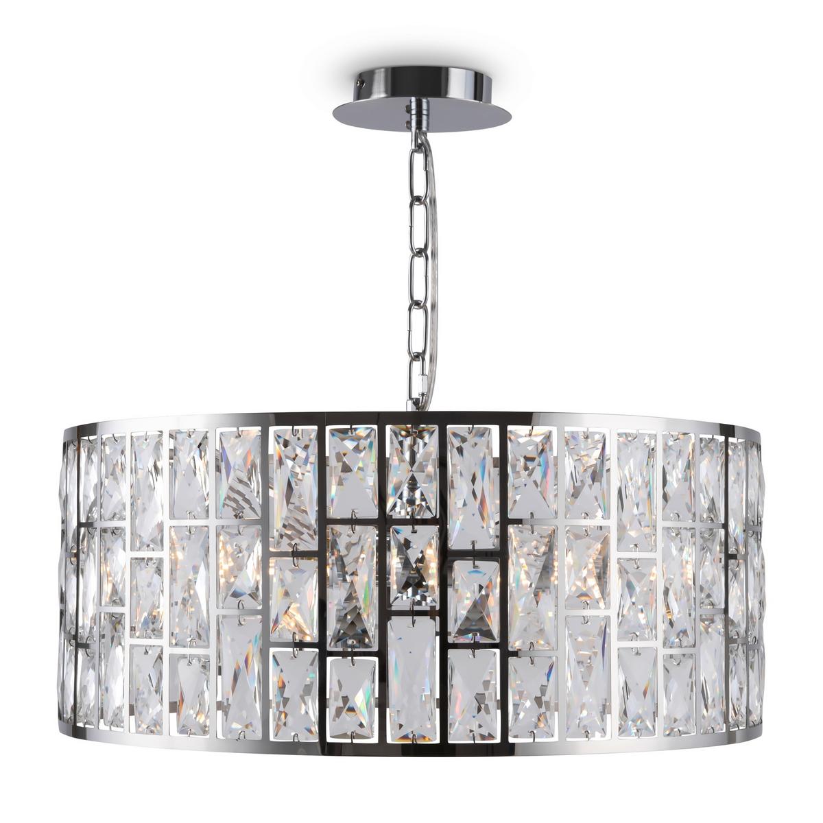 Kronleuchter Gelid - Chromfarben/Transparent, Trend, Glas/Metall (50/26.8cm) - MAYTONI