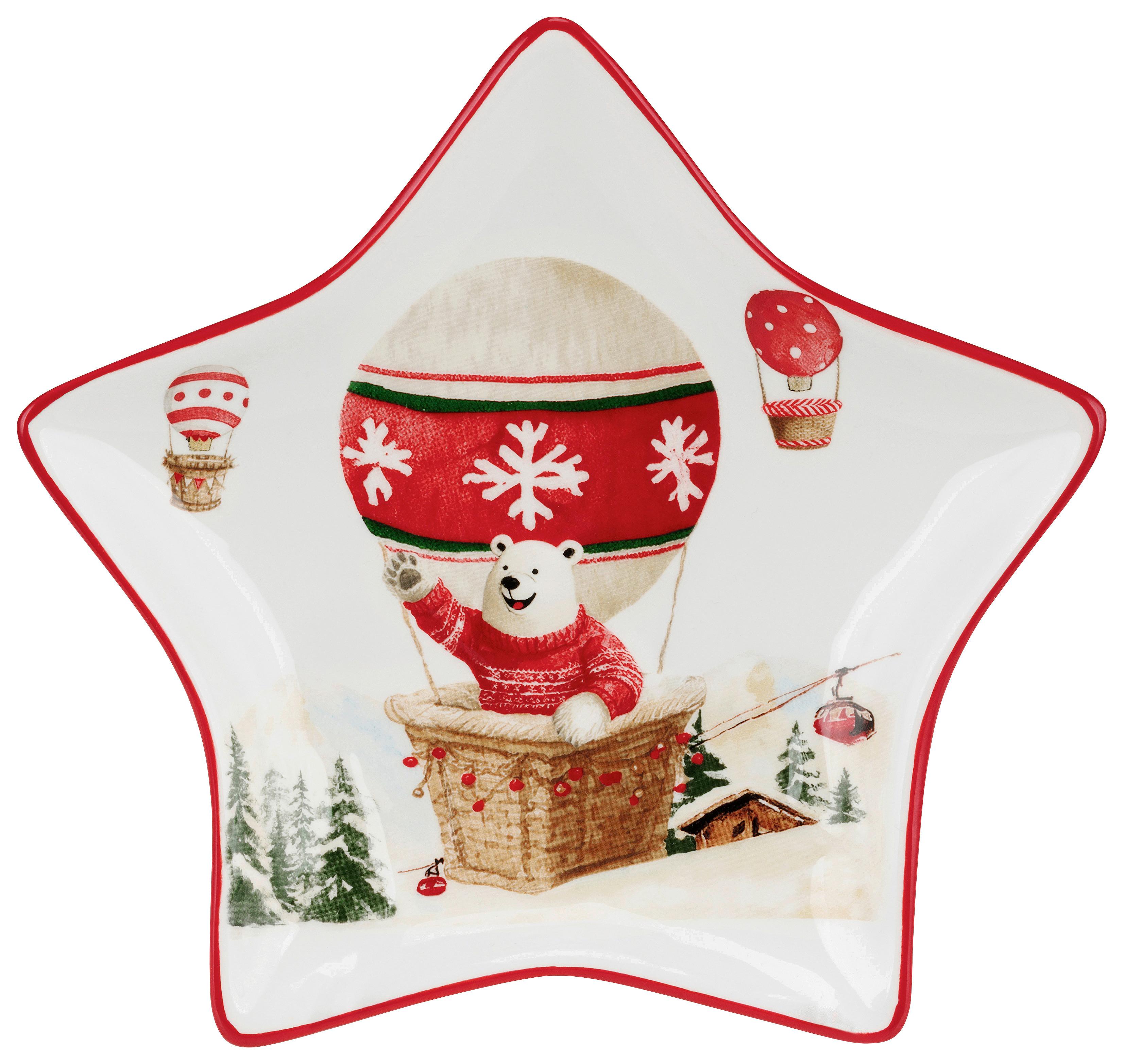 SERVIERPLATTE FINJA -PAZ- - Rot/Multicolor, Design, Keramik (20/19/2cm) - Luca Bessoni