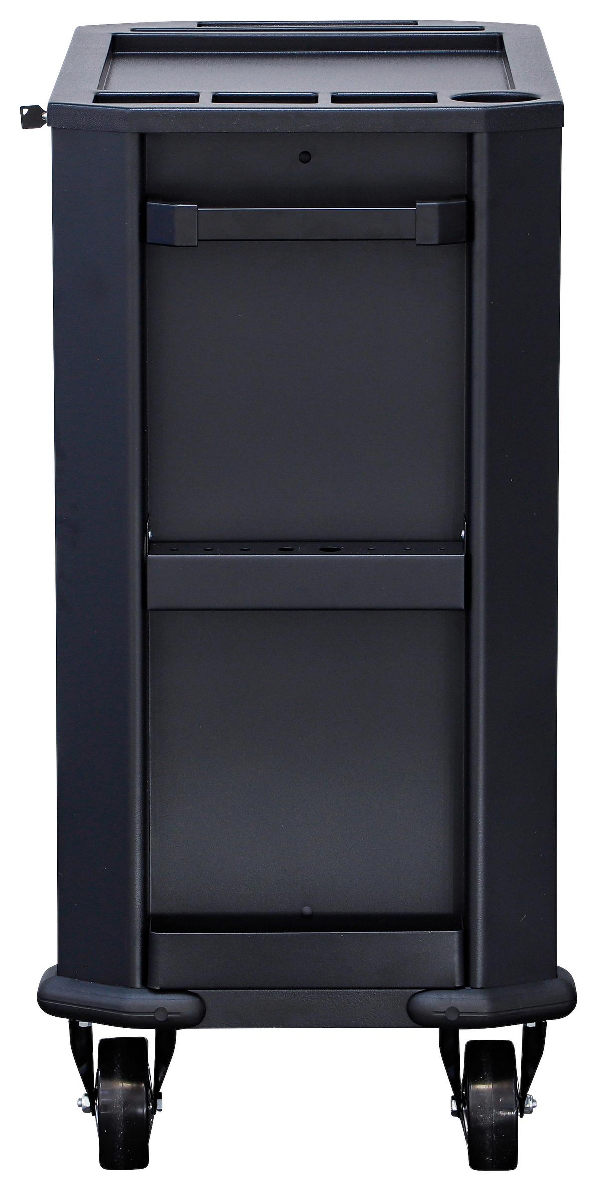Werkstattwagen Leer Schwarz/silberfarben B: 72,4cm - Silberfarben/Schwarz, Basics, Metall (72,4/102,65/47cm)