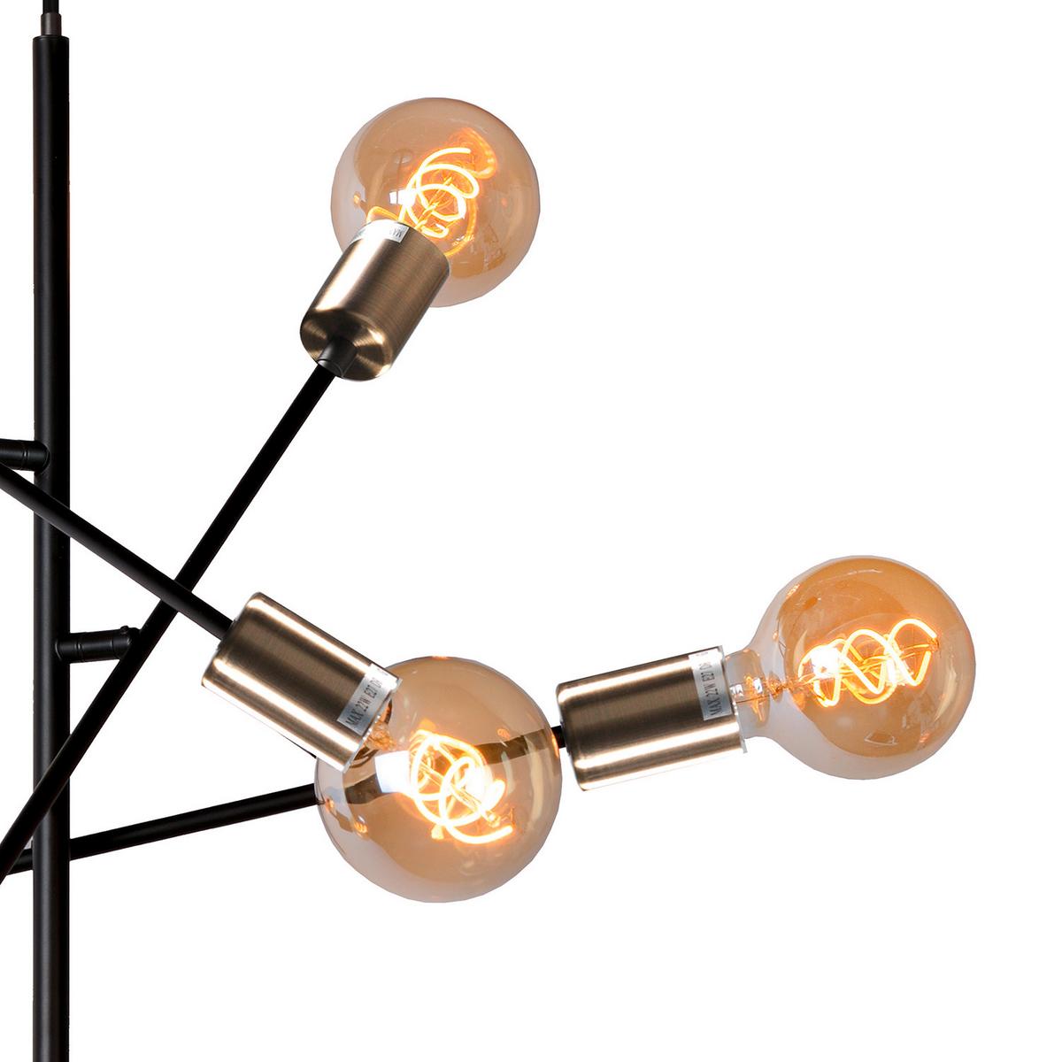 Hängeleuchte Cross Schwarz Goldfarben L: 100 Cm - Goldfarben/Schwarz, KONVENTIONELL, Metall (100/10/100cm)