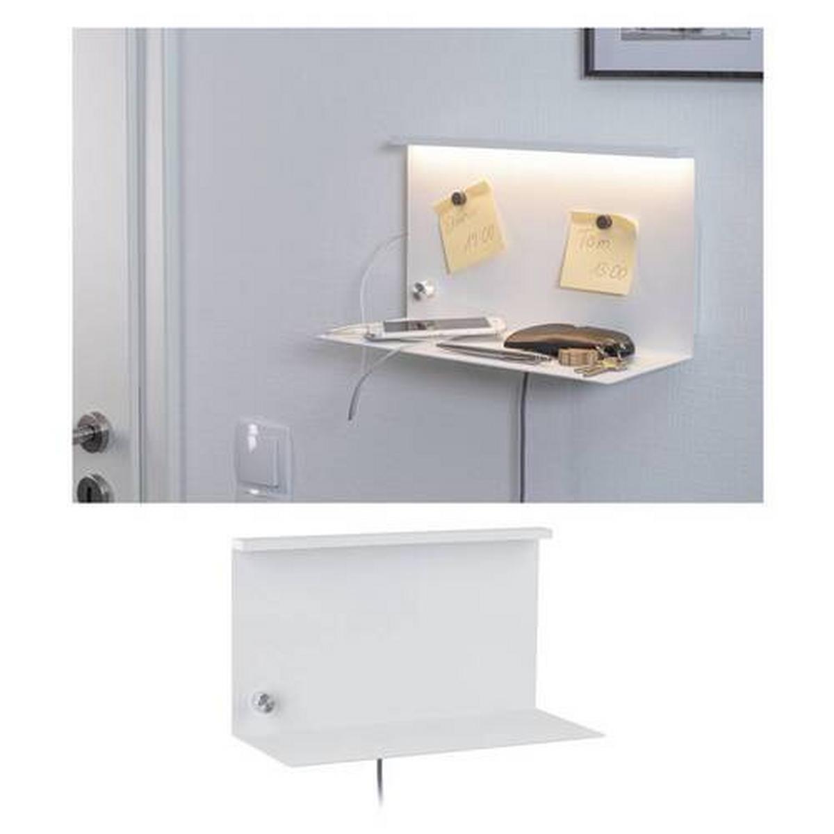 Led-deckenleuchte L: 35 Cm, 1-Flammig, Dimmbar - Weiß, Basics, Metall (35/20cm) - Paulmann