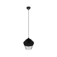 Hängeleuchte Borka H: 150 cm 1-Flammig - Schwarz, ROMANTIK / LANDHAUS, Holz/Metall (30/150cm)