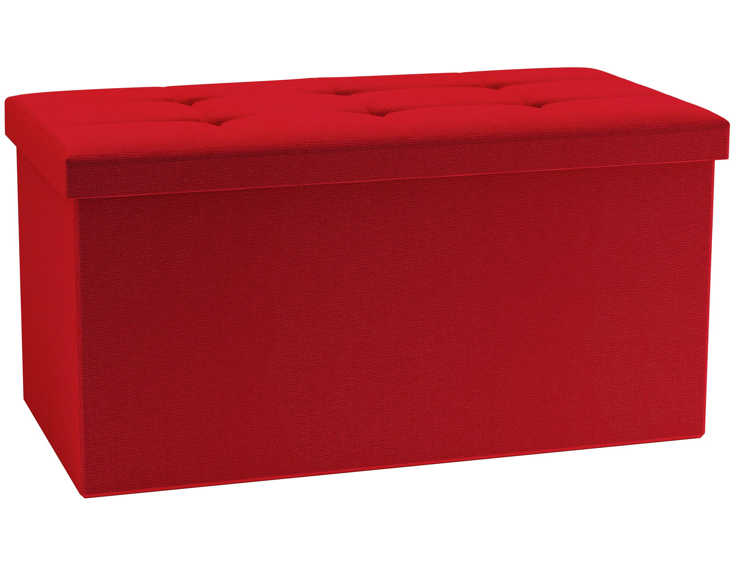 Sitzbox Boxas Rot B: 76 Cm - Rot, Basics, Holzwerkstoff/Kunststoff (76/38/38cm) - MID.YOU
