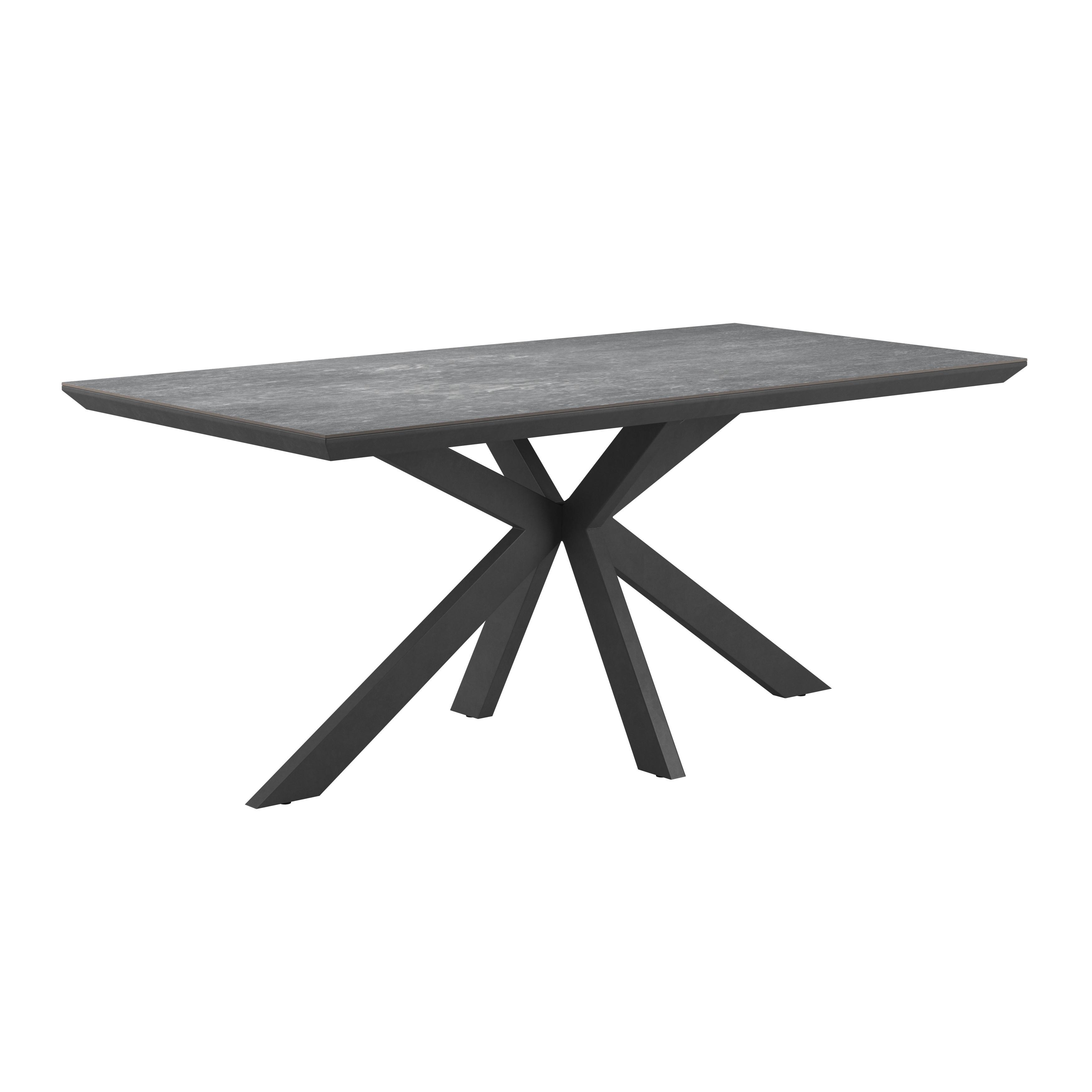 Esstisch Steve 1 180x90 cm Schwarz - Schwarz, MODERN, Keramik/Holzwerkstoff (180/76/90cm)