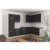 Eckküche Ip1200 Ohne Geräte 320x185 Cm Schwarz - Schwarz/Grau, Basics (320/185cm)