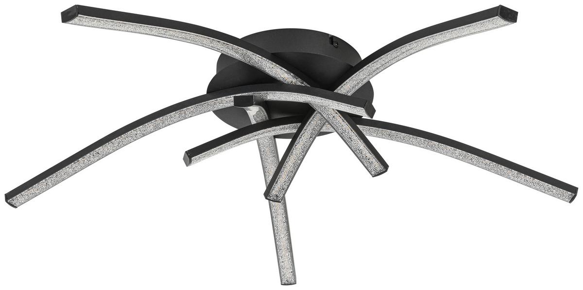 Led-deckenleuchte Doina - Schwarz, MODERN, Kunststoff/Metall (67ml) - Luca Bessoni