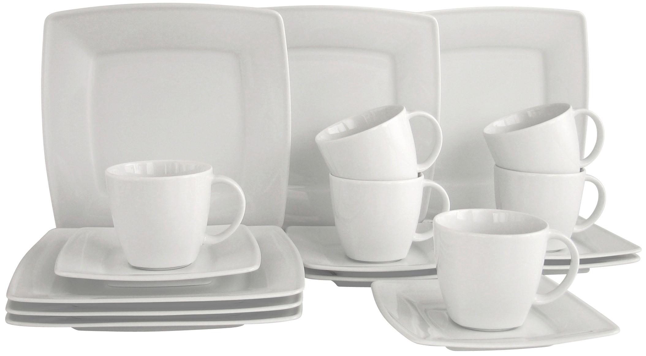 Kaffeeservice Victoria Porzellan 6 Personen - Weiß, Basics, Keramik - Creatable