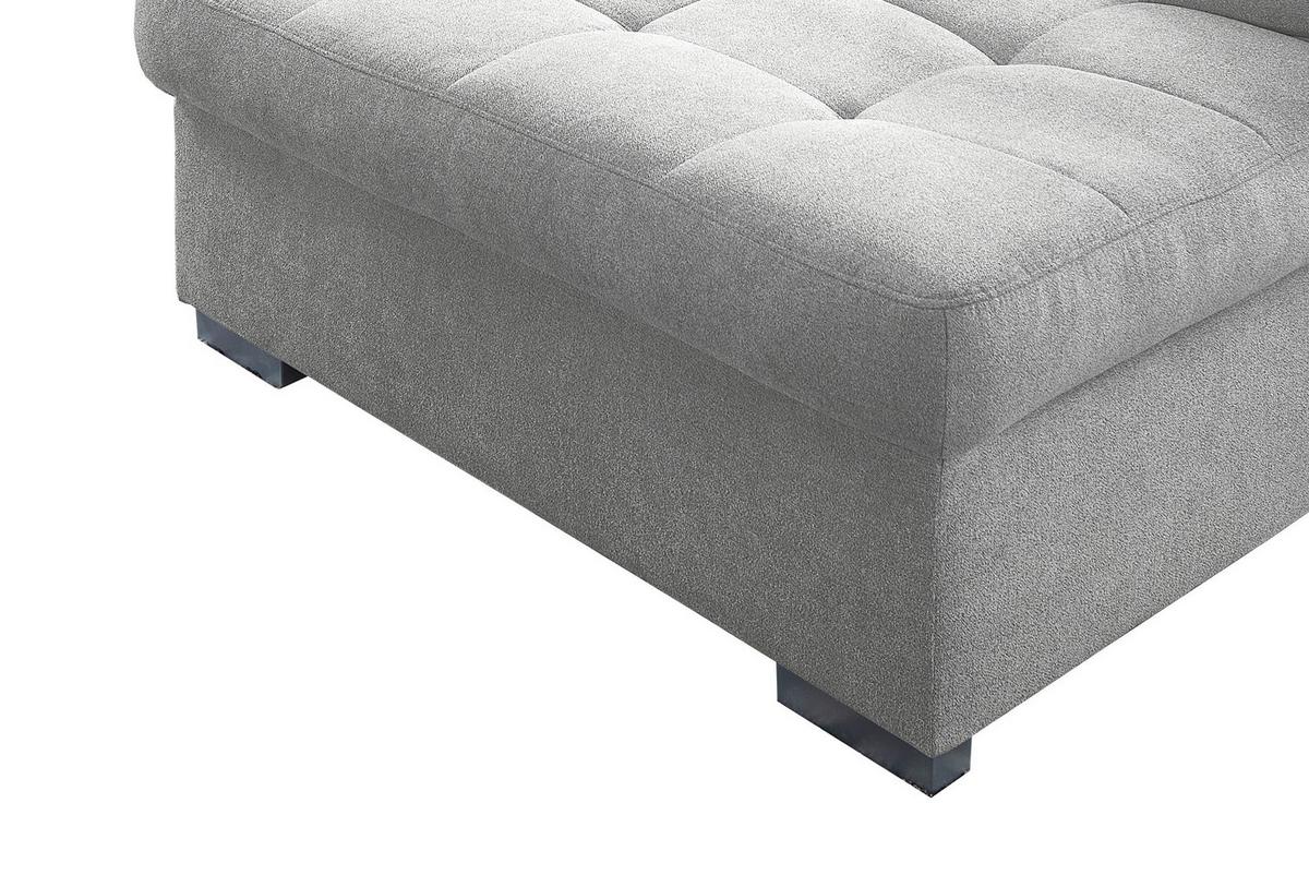 Wohnlandschaft Zira Mit Schlaffunktion Silberfarben - Chromfarben/Silberfarben, Design, Textil (212/330/169cm) - Livetastic
