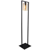 Stehleuchte Ambi - Bernsteinfarben/Schwarz, MODERN, Glas/Metall (30/140cm)