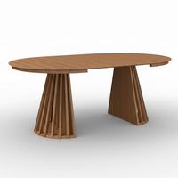 Výsuvný stôl ENNIO 120 - barvy vlašských ořechů, Moderní, kov/dřevo (120-200/75/120cm) - Bessagi Home