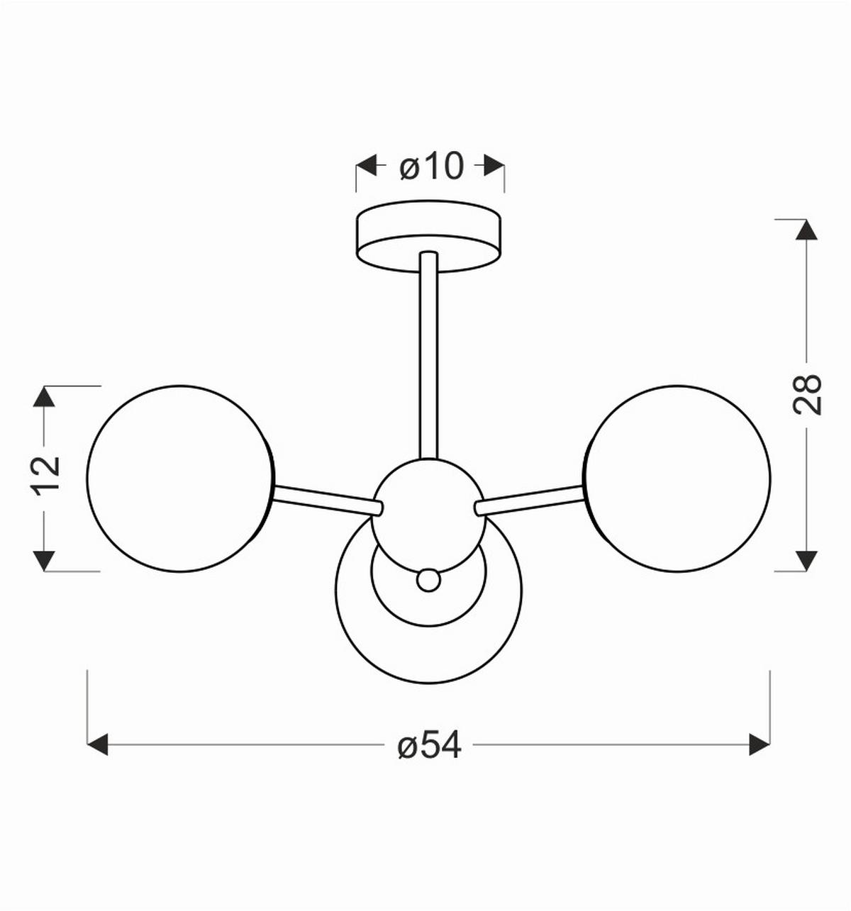 Pendelleuchte 33-37459 Calari - Schwarz/Weiß, KONVENTIONELL, Metall (54/54/28cm)